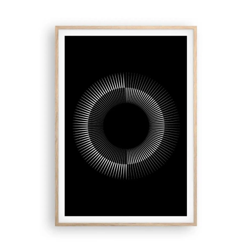 Poster in einem Rahmen aus heller Eiche - Schwarze Sonne - 70x100 cm
