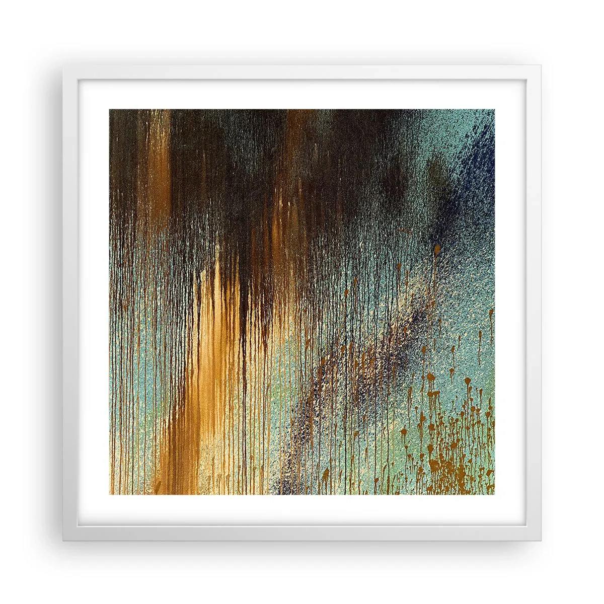 Poster in einem weißen Rahmen - Eine nicht zufällige farbenfrohe Komposition - 50x50 cm