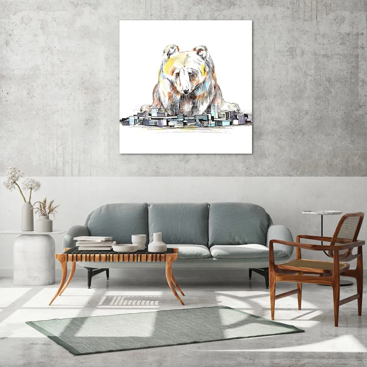 Glasbild - Bild auf glas - Wie kann man so leben? - 30x30 cm