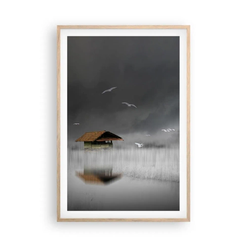 Poster in einem Rahmen aus heller Eiche - Schutz vor Regen - 61x91 cm