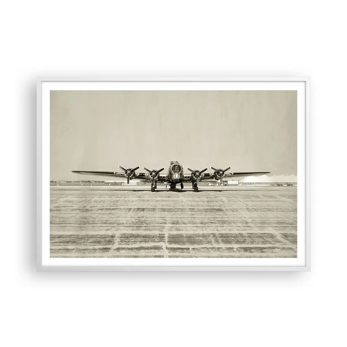 Poster in einem weißen Rahmen - Wie immer bereit - 100x70 cm