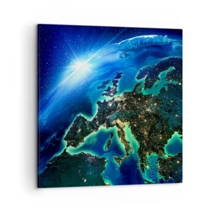 Bild auf Leinwand - Leinwandbild - Funkelndes Europa - 50x50 cm