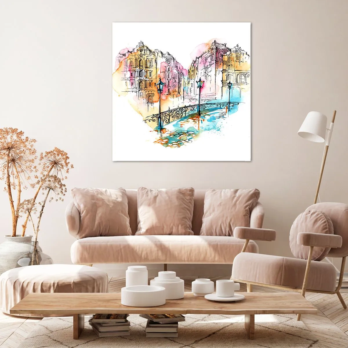 Bild auf Leinwand - Leinwandbild - Das Herz der Stadt - 30x30 cm