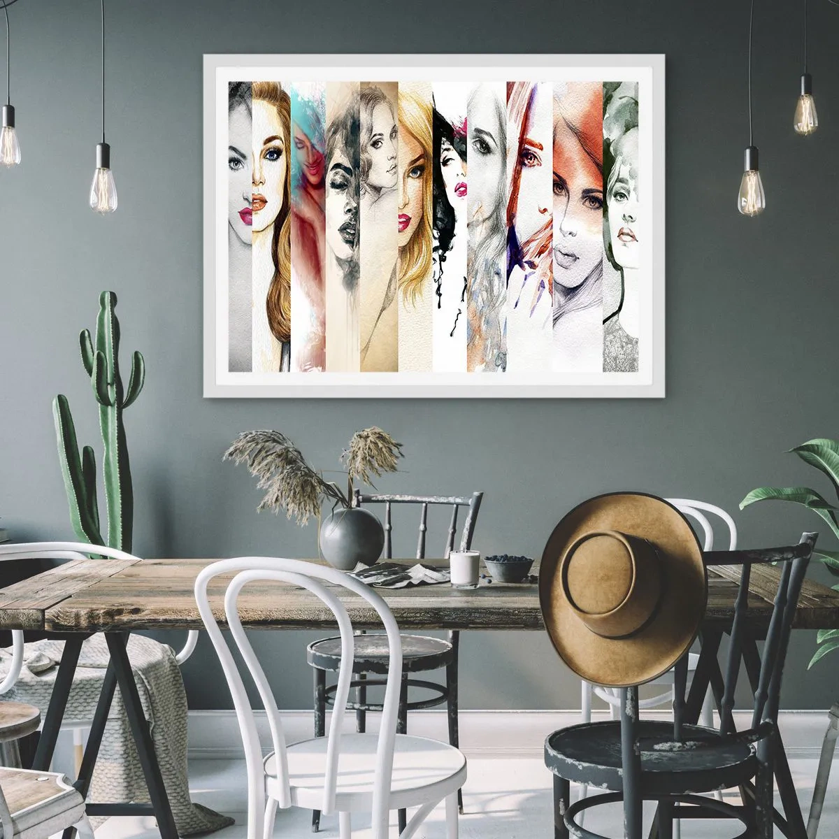 Poster in einem weißen Rahmen - Und es ist immer DU - 91x61 cm