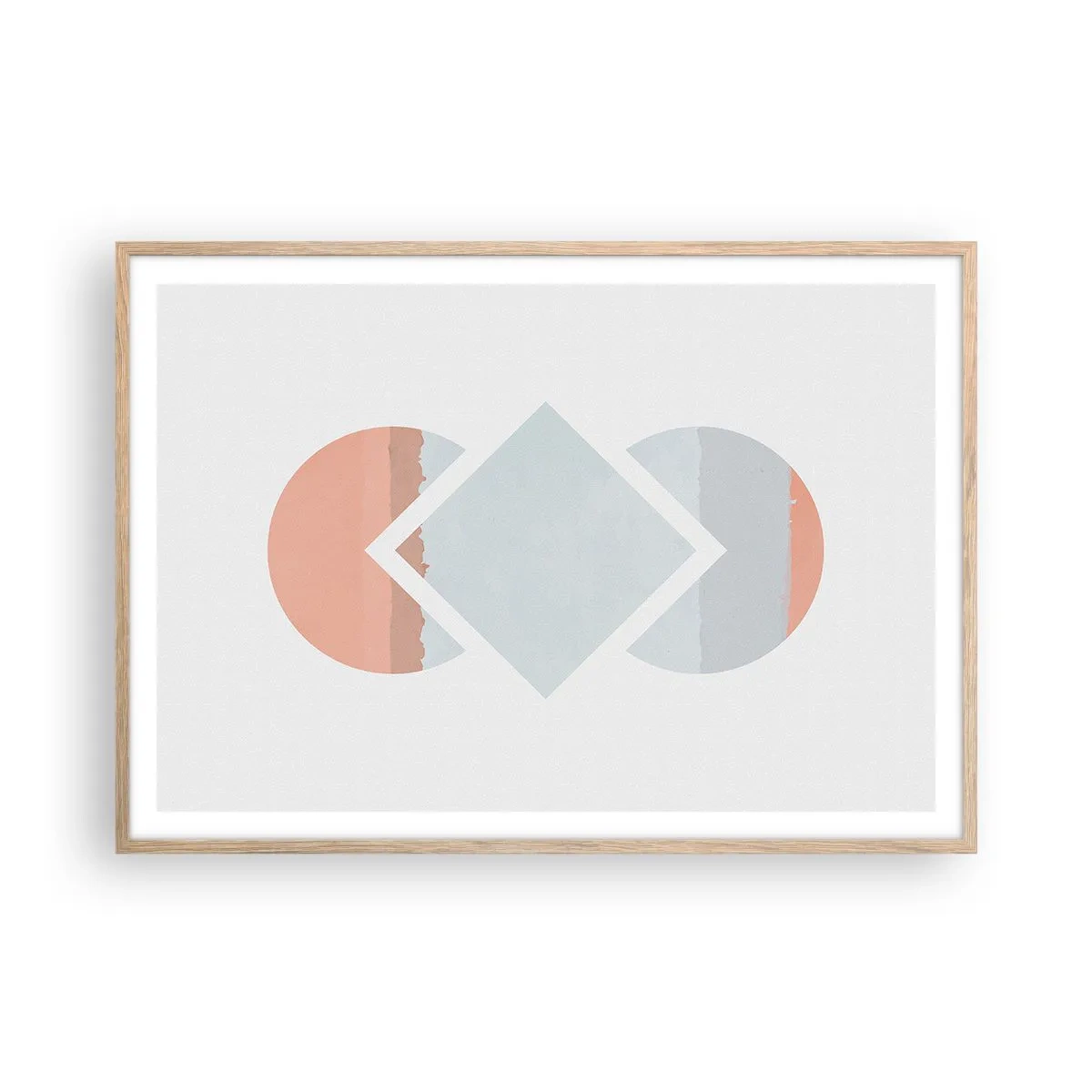 Poster in einem Rahmen aus heller Eiche - Die Situation ist klar - 100x70 cm