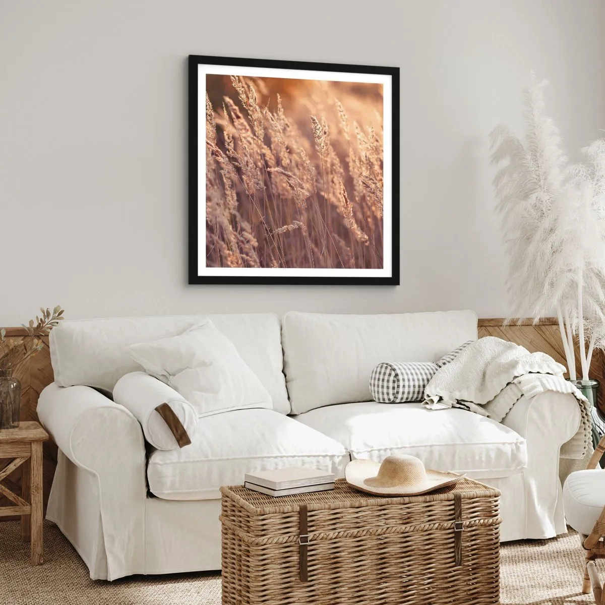 Poster in einem schwarzem Rahmen - Bereit, den Herbst willkommen zu heißen - 30x30 cm