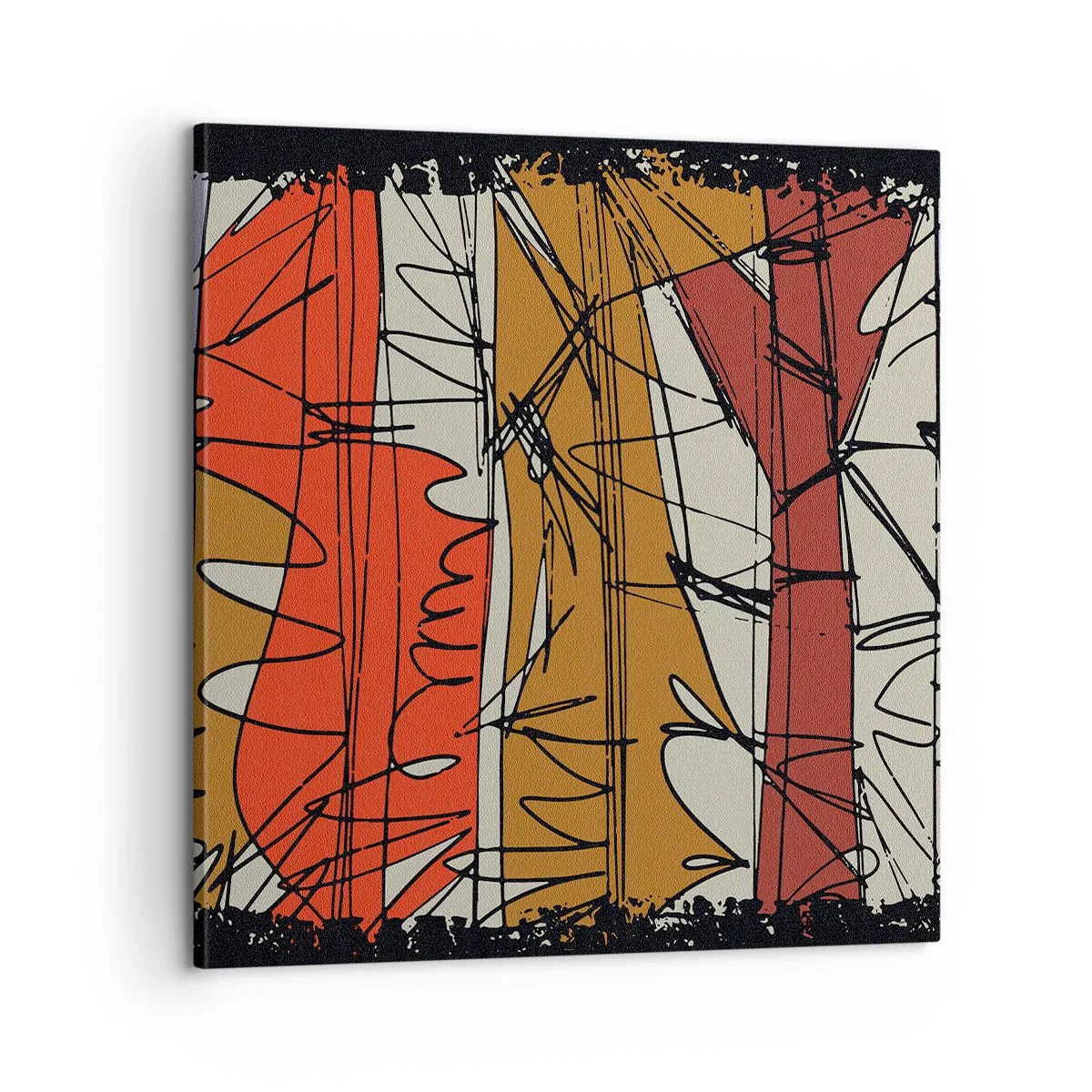 Bild auf Leinwand - Leinwandbild - Spontane Komposition - 60x60 cm