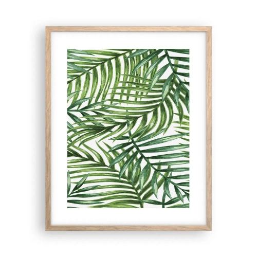 Poster in einem Rahmen aus heller Eiche - Unter dem grünen Baldachin - 40x50 cm