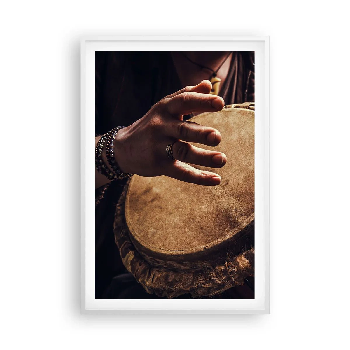 Poster in einem weißen Rahmen - Im Rhythmus des Herzens - 61x91 cm