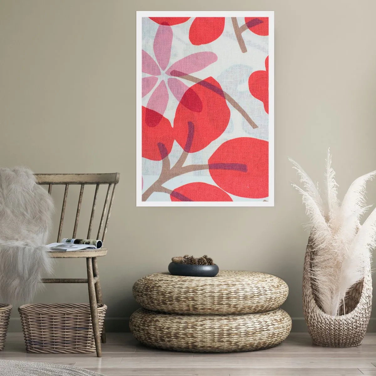 Poster - Blumenarrangement in Rosa - 61x91 cm