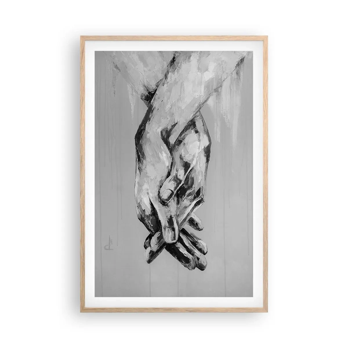 Poster in einem Rahmen aus heller Eiche - Anfang… - 61x91 cm