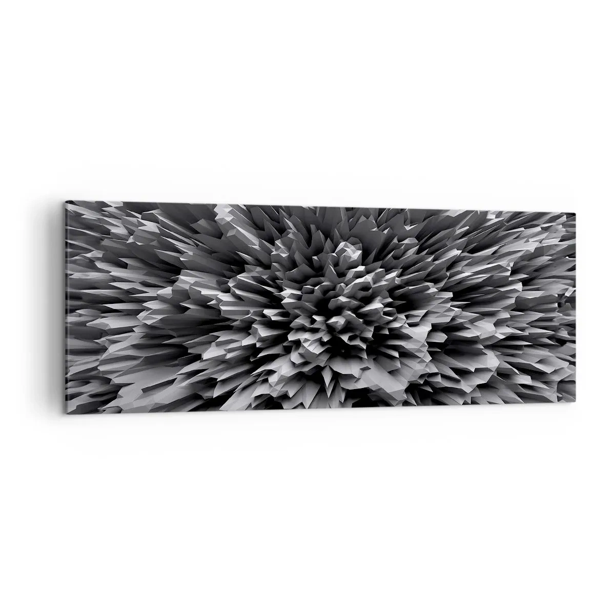 Bild auf Leinwand - Leinwandbild - Abstrakte Struktur in Grautönen - 140x50cm - Härter kann es nicht werden - Moderne Wanddekoration für Wohnzimmer und Schlafzimmer ARTTOR