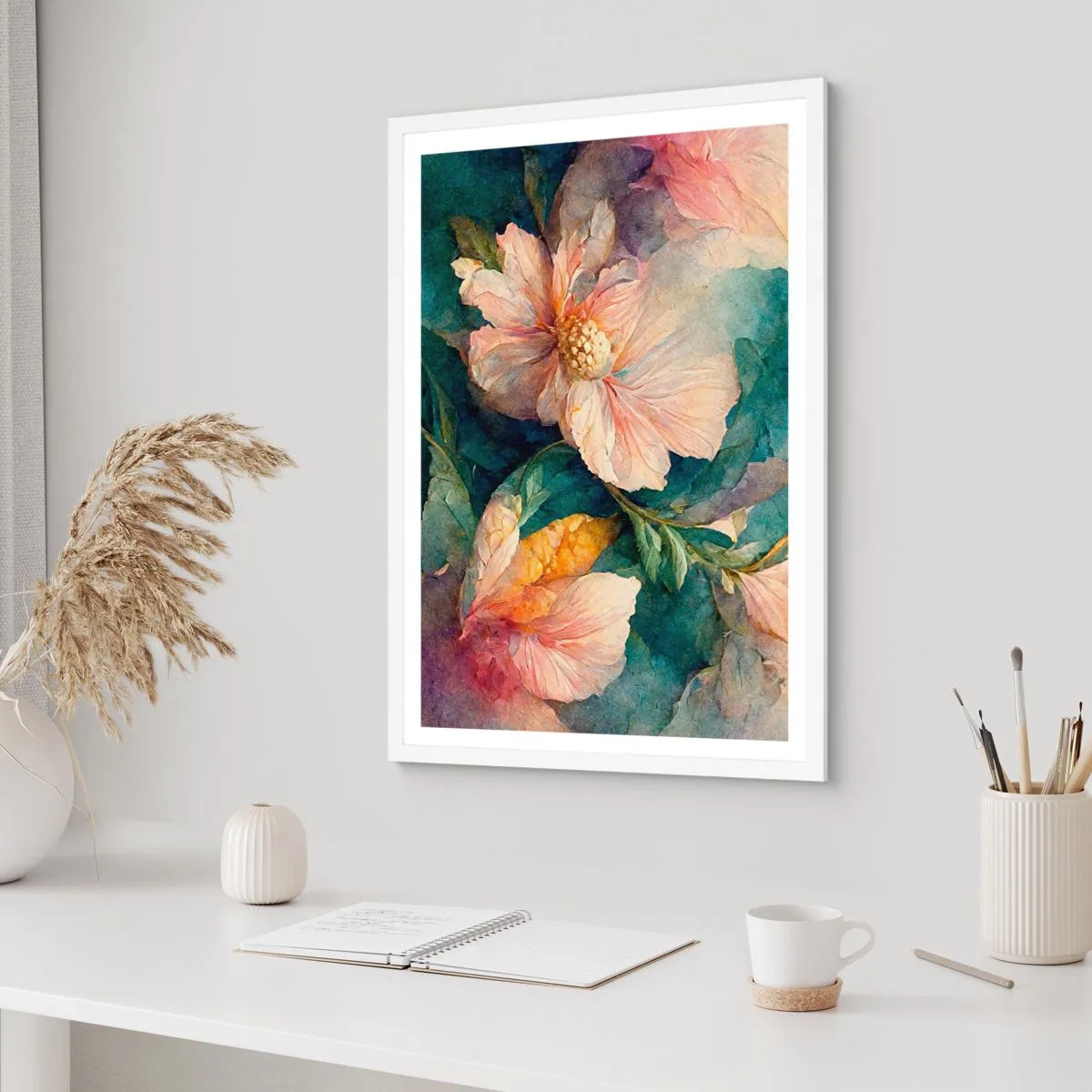 Poster in einem weißen Rahmen - Pure Subtilität - 50x70 cm