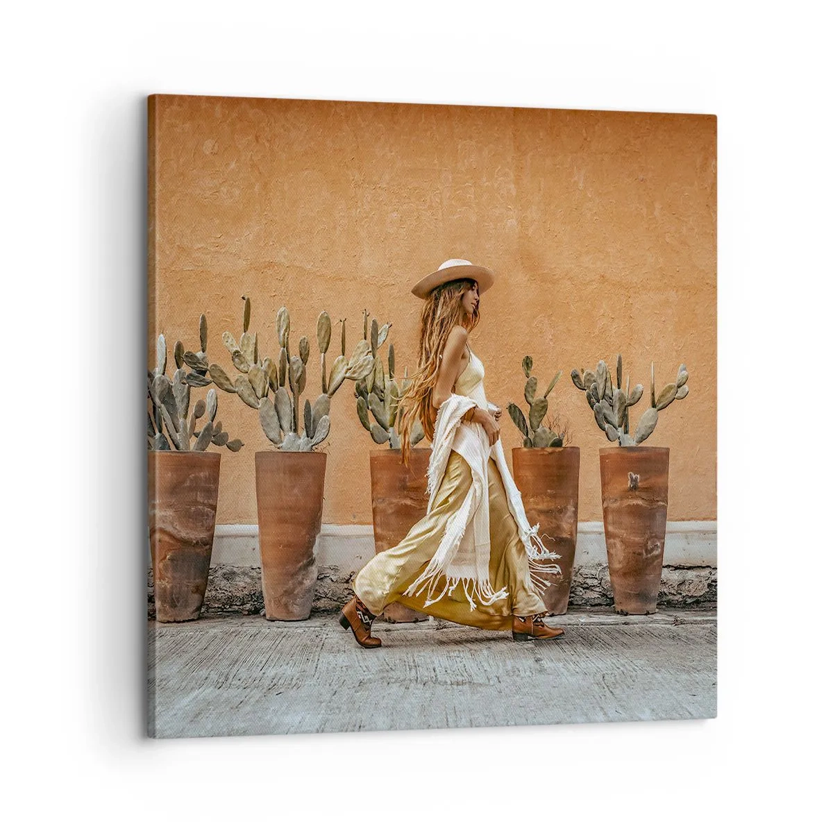 Bild auf Leinwand - Leinwandbild - Hippie-Stil - 60x60 cm