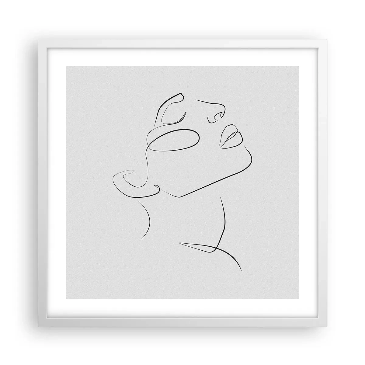 Poster in einem weißen Rahmen - Die Drehungen und Wendungen der Träume - 50x50 cm