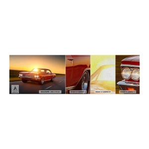 Fototapeten Muster Premium Sand - Begehren ist rot - Auto, Reise, Jahrgang - 100x30 cm