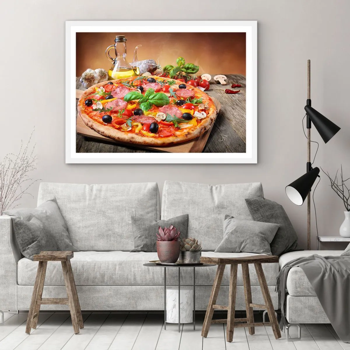 Poster in einem weißen Rahmen - Mit echtem italienischem Flair - 100x70 cm