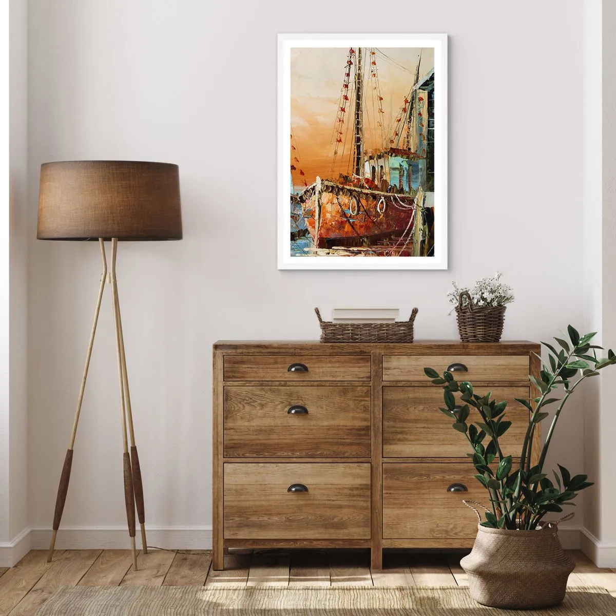 Poster in einem weißen Rahmen - Friedliche Rückkehr - 70x100 cm