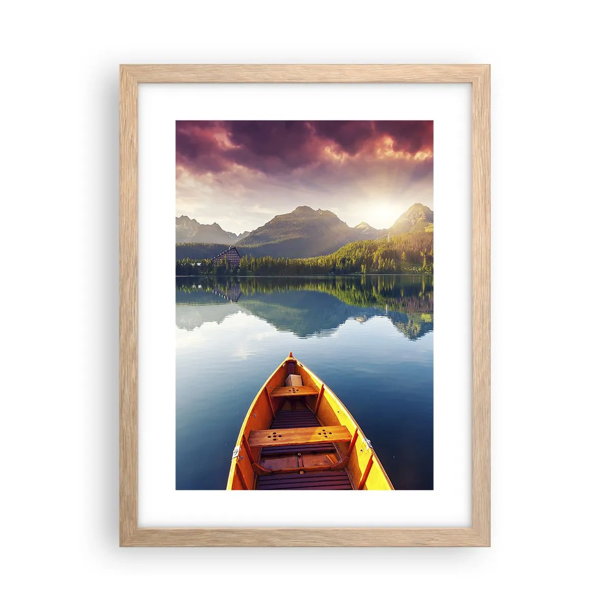 Poster in einem Rahmen aus heller Eiche - Nichts gegen die Natur - 30x40 cm
