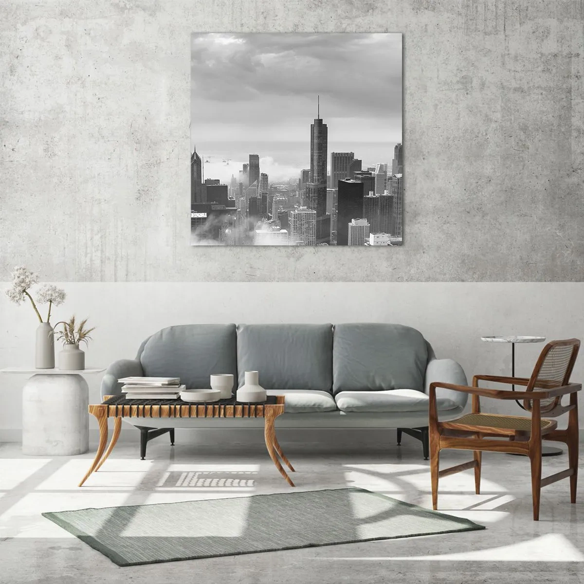 Glasbild - Bild auf glas - Amerikanische Landschaft - 70x70 cm