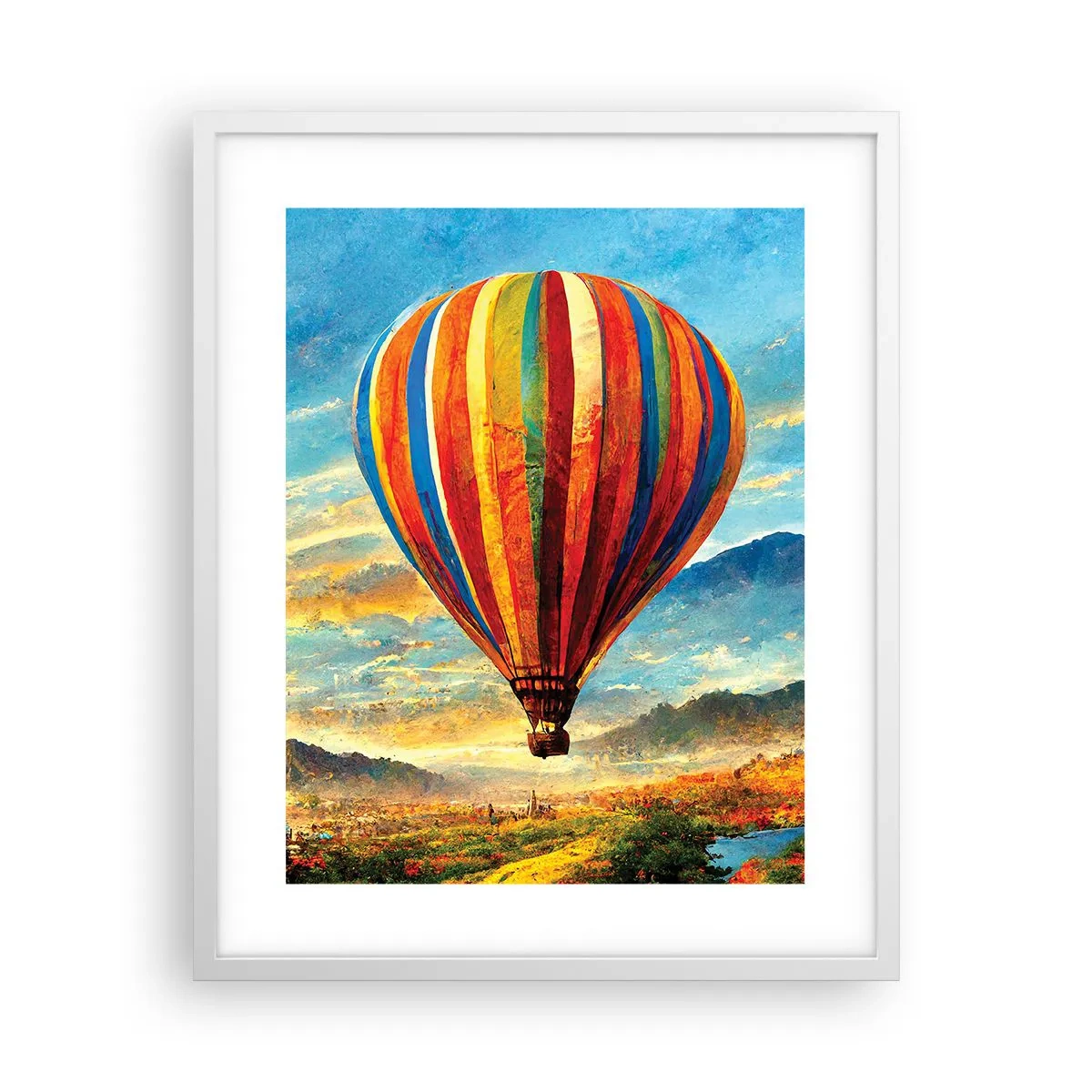 Poster in einem weißen Rahmen - In der Stille sieht man mehr - 40x50 cm