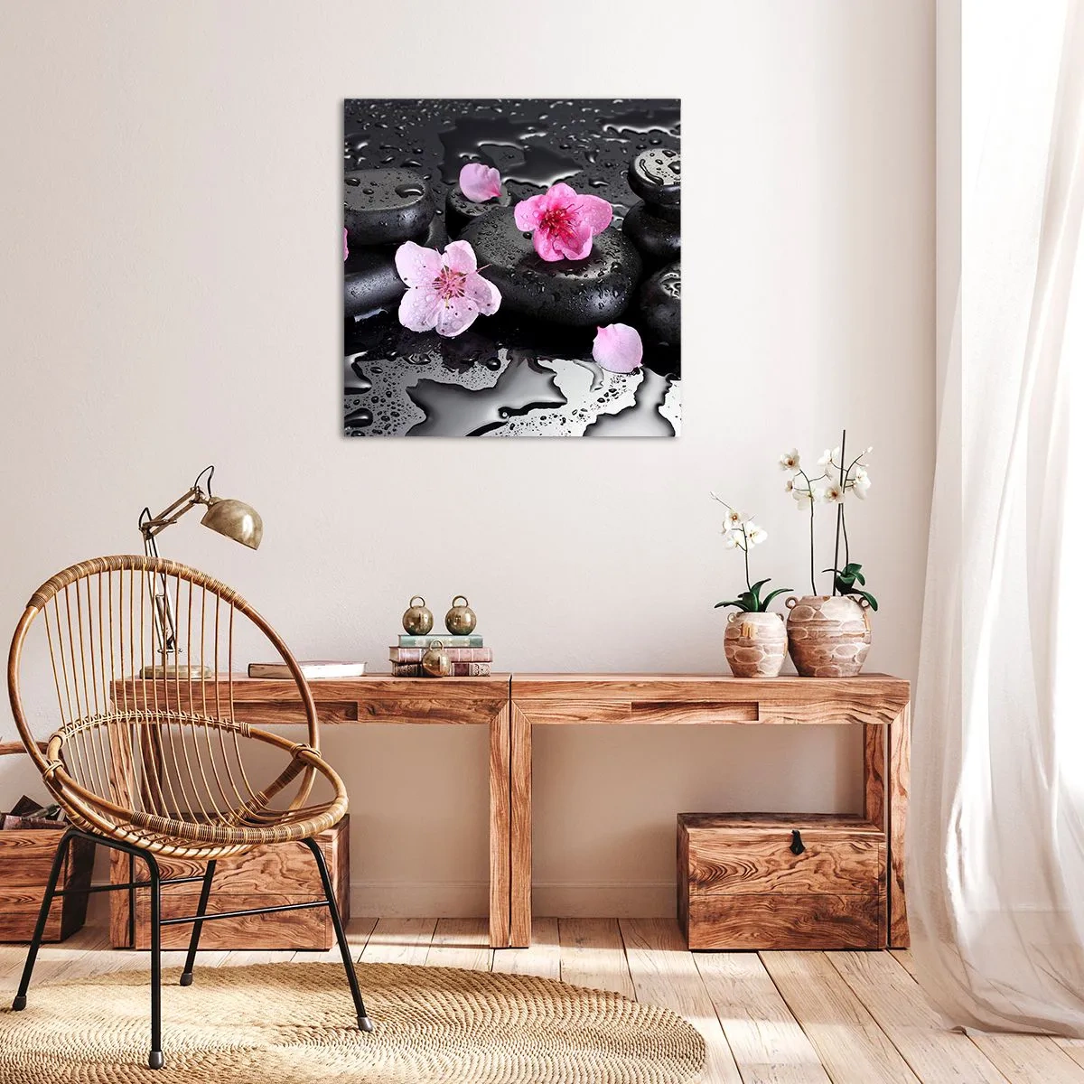 Bild auf Leinwand - Leinwandbild - Und der Stein fällt vom Herzen - 50x50 cm