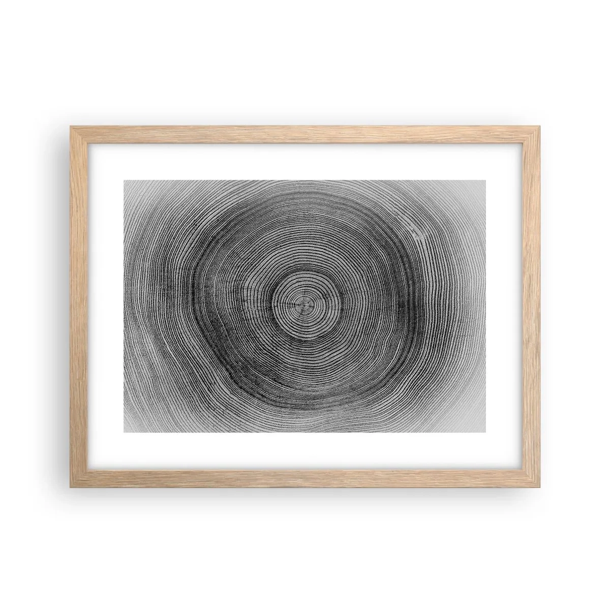 Poster in einem Rahmen aus heller Eiche - Zeichen der Zeit - 40x30 cm