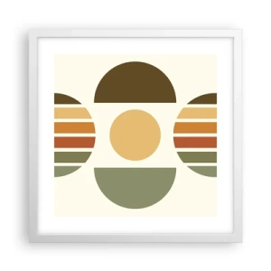 Poster in einem weißen Rahmen - In Erdtönen - 40x40 cm