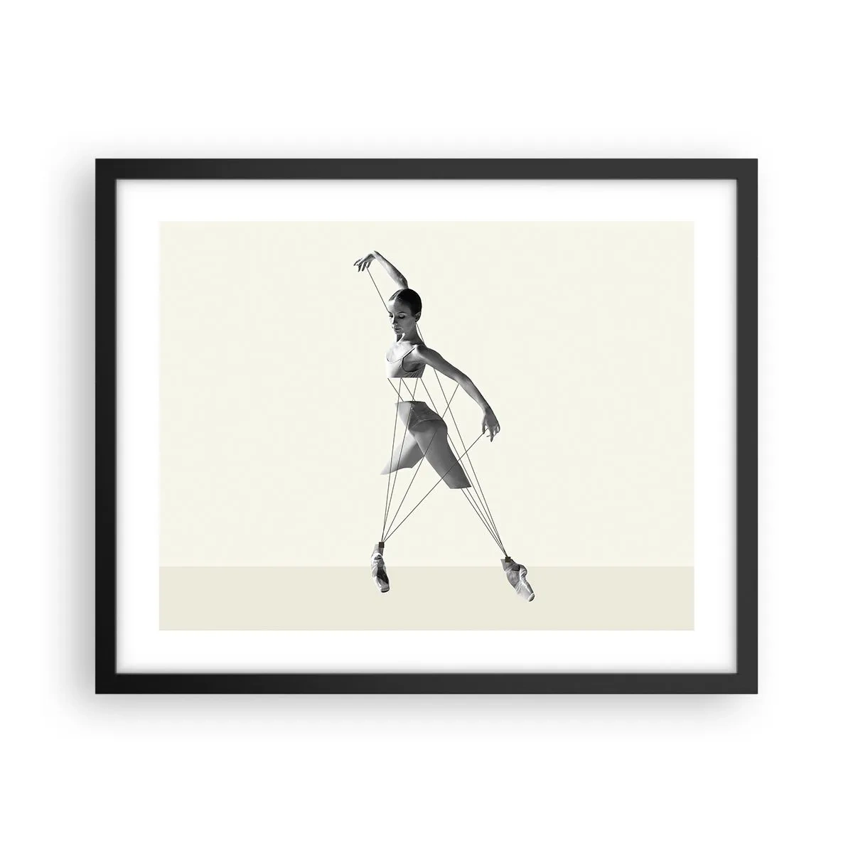 Poster in einem schwarzem Rahmen - Im Theater der Welt - 50x40 cm