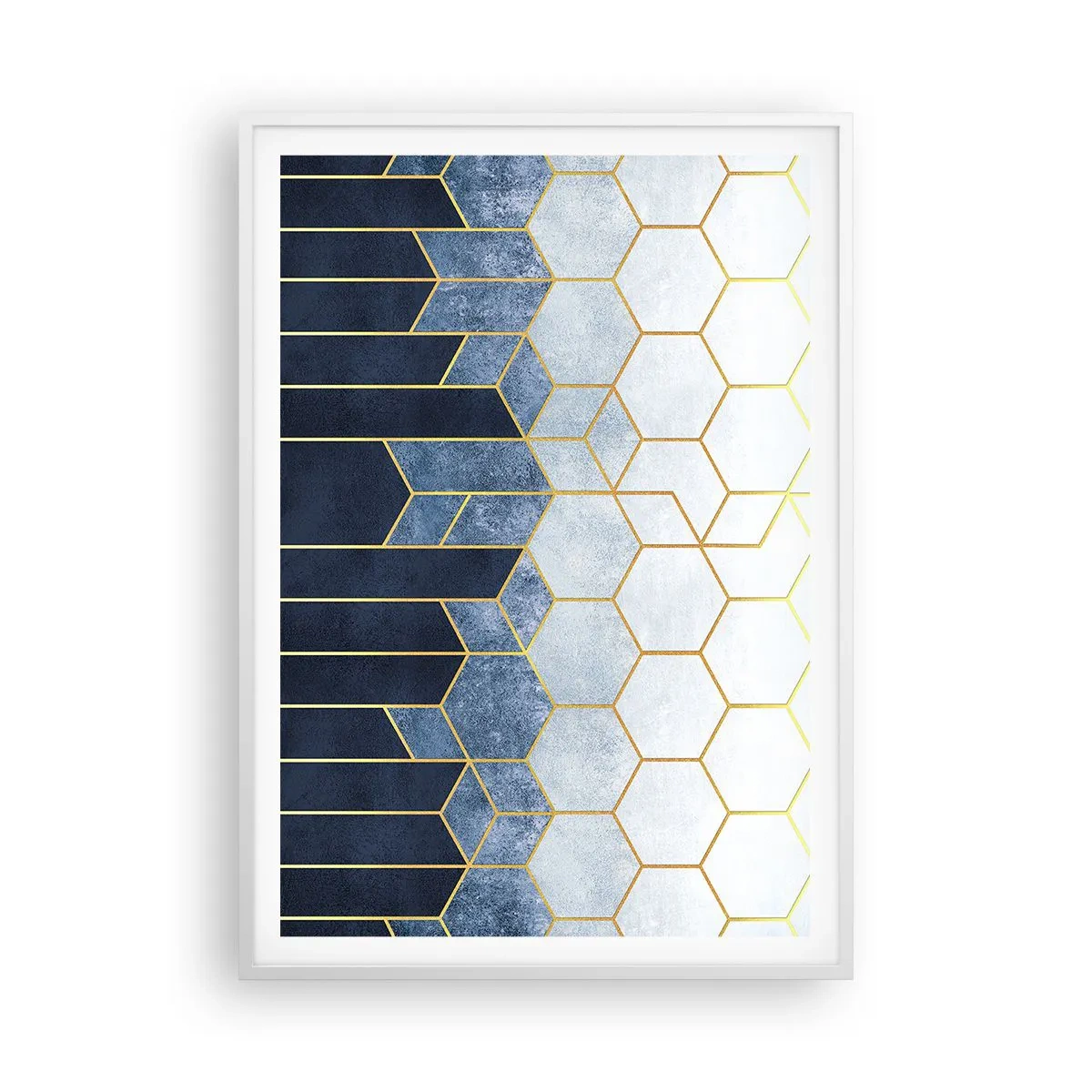 Poster in einem weißen Rahmen - Komposition im synkopischen Rhythmus - 70x100 cm