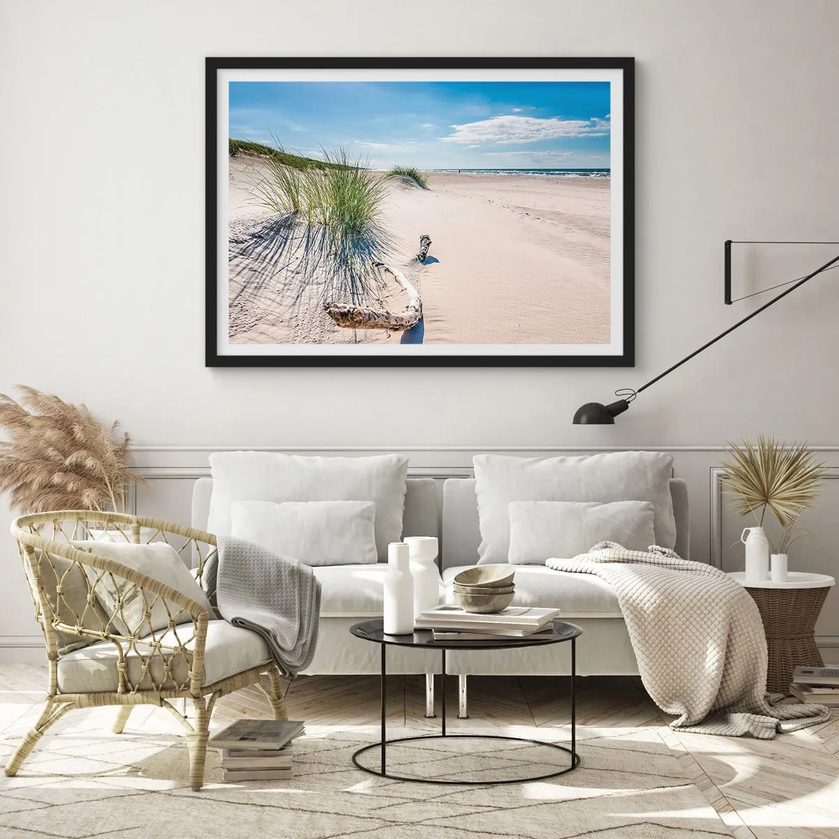 Poster in einem schwarzem Rahmen - Der schönste Strand? Ostsee-Strand - 50x40 cm