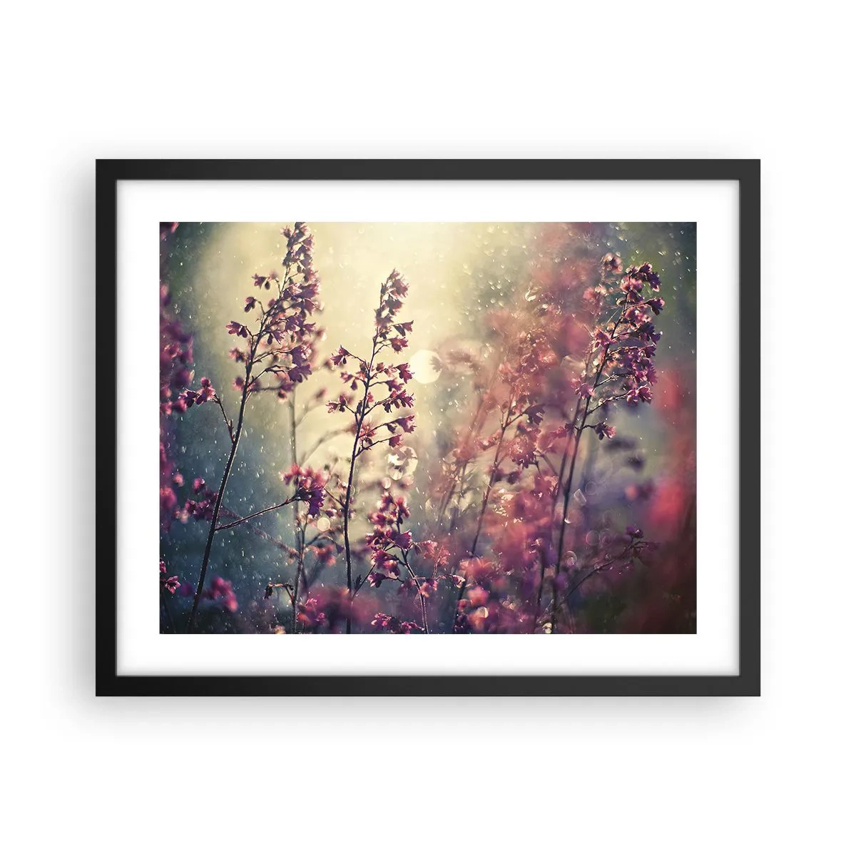 Poster in einem schwarzem Rahmen - Geheimnisvoller Garten - 50x40 cm