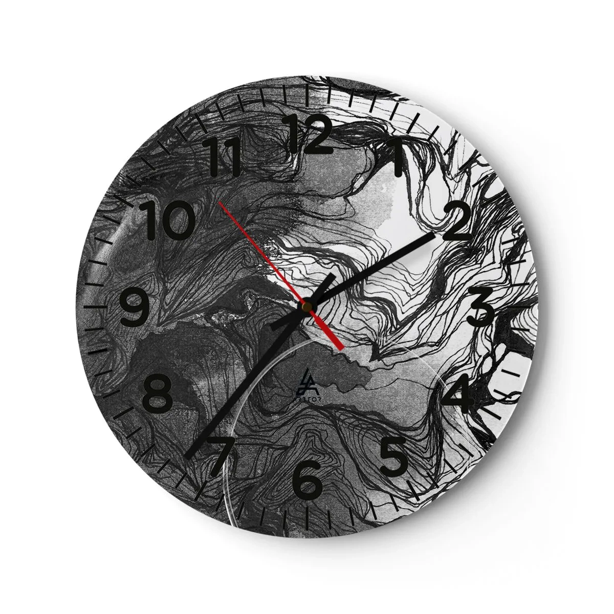 Wanduhr - Glasuhr - Verstrickt in Träume - 30x30 cm