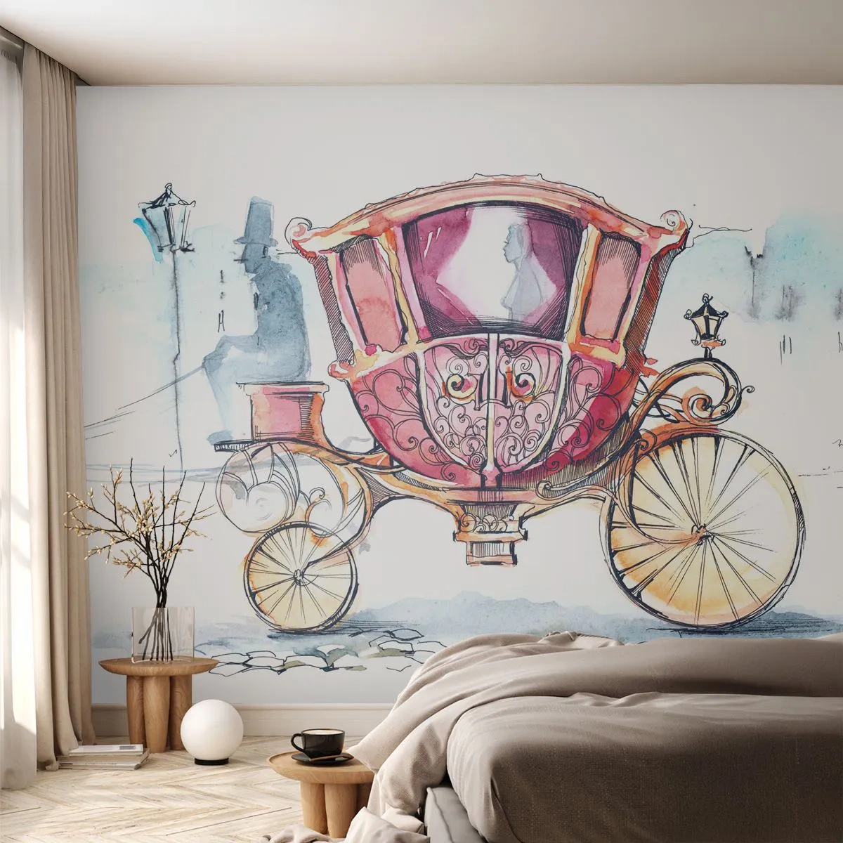 Fototapete Premium Canvas - Zur Hochzeit oder zum Abschlussball? - Für Kinder, Wagen, Reise - 200x140 cm