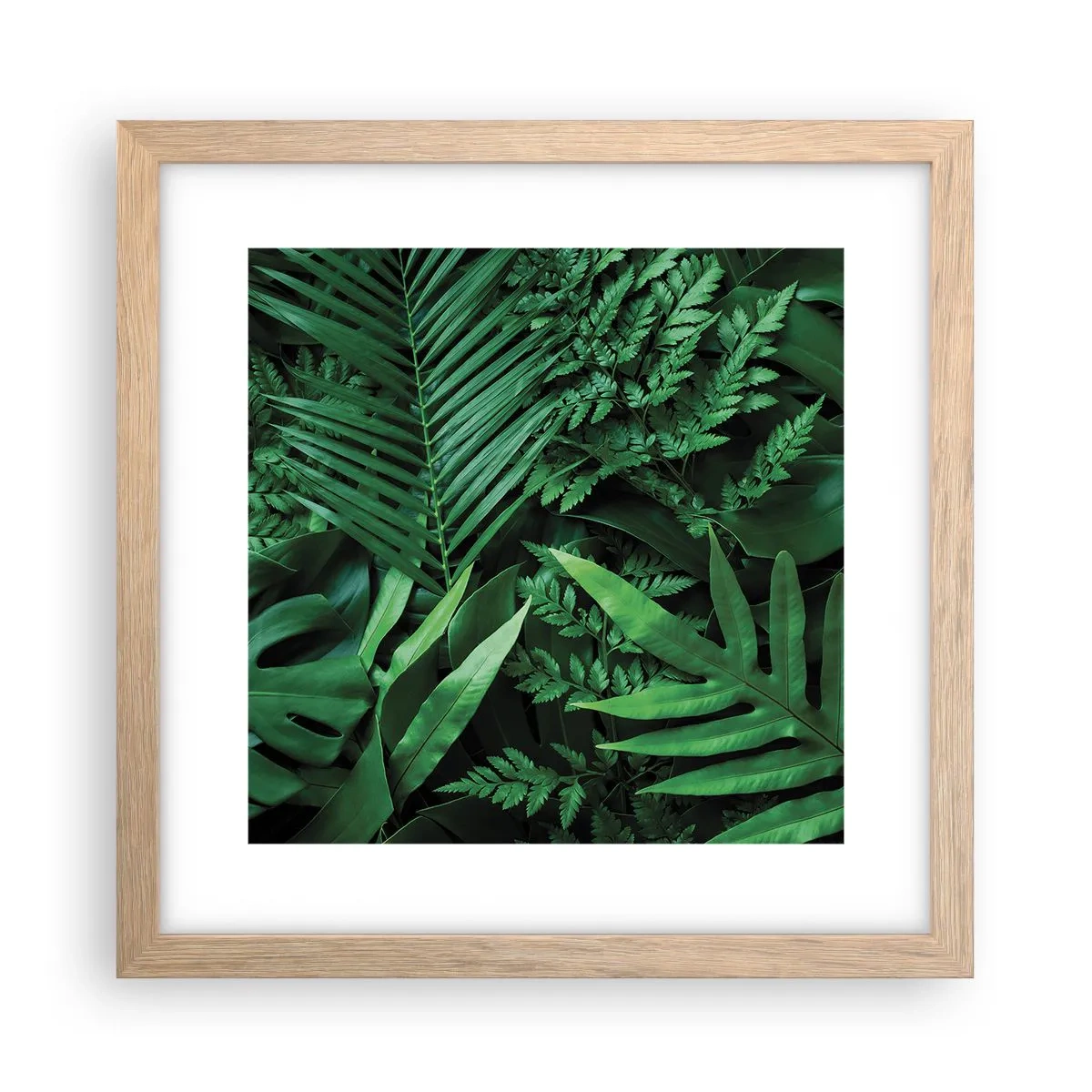 Poster in einem Rahmen aus heller Eiche - Eingebettet ins Grüne - 30x30 cm