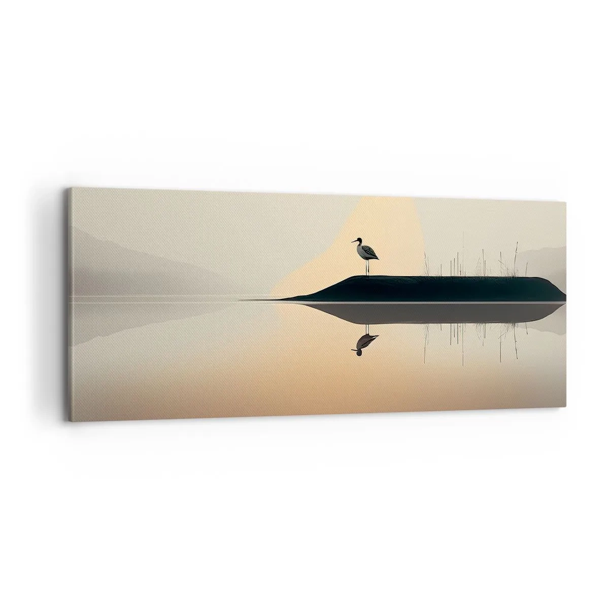 Bild auf Leinwand - Leinwandbild - Herr am See - 100x40 cm