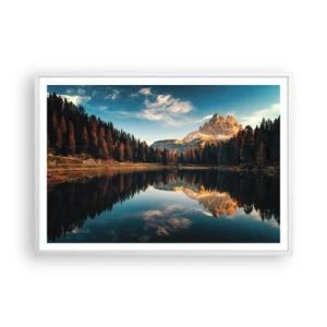 Poster in einem weißen Rahmen - Doppelte Landschaft - 100x70 cm