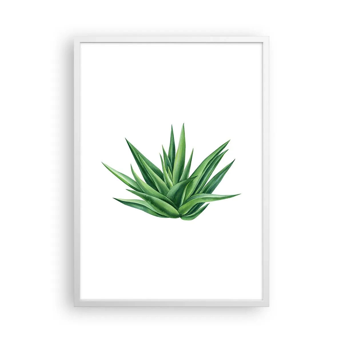 Poster in einem weißen Rahmen - Grün – Kraft – Leben - 50x70 cm