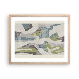 Poster in einem Rahmen aus heller Eiche - Komposition hinter dem Glas - 50x40 cm