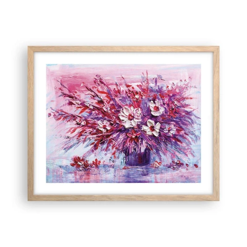 Poster in einem Rahmen aus heller Eiche - Unschuld und Leidenschaft - 50x40 cm