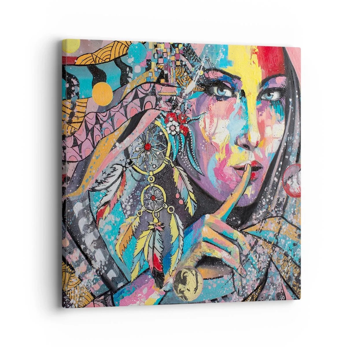 Bild auf Leinwand - Leinwandbild - Sei still, bis du verstehst - 40x40 cm