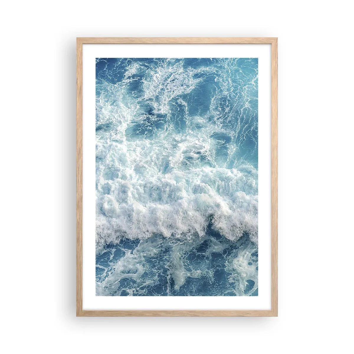 Poster in einem Rahmen aus heller Eiche - Freudig und springend - 50x70 cm