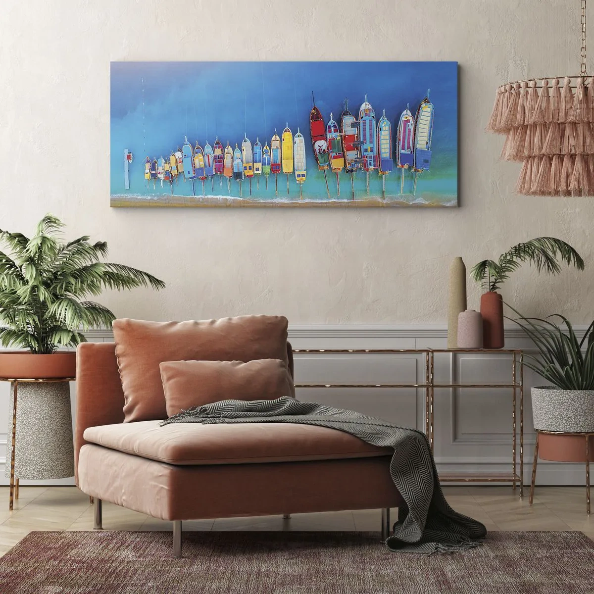 Bild auf Leinwand - Leinwandbild - Aus der Vogelperspektive - 100x40 cm