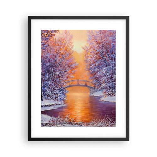 Poster in einem schwarzem Rahmen - Treffen wir uns hier - 40x50 cm