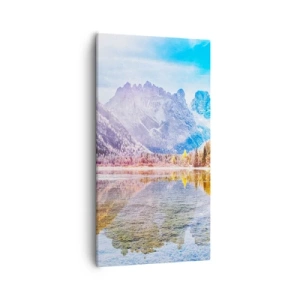 Bild auf Leinwand - Leinwandbild - Und in den Bergen ist es schon Herbst - 55x100 cm