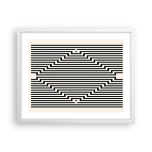 Poster in einem weißen Rahmen - Geometrische Illusion - 50x40 cm