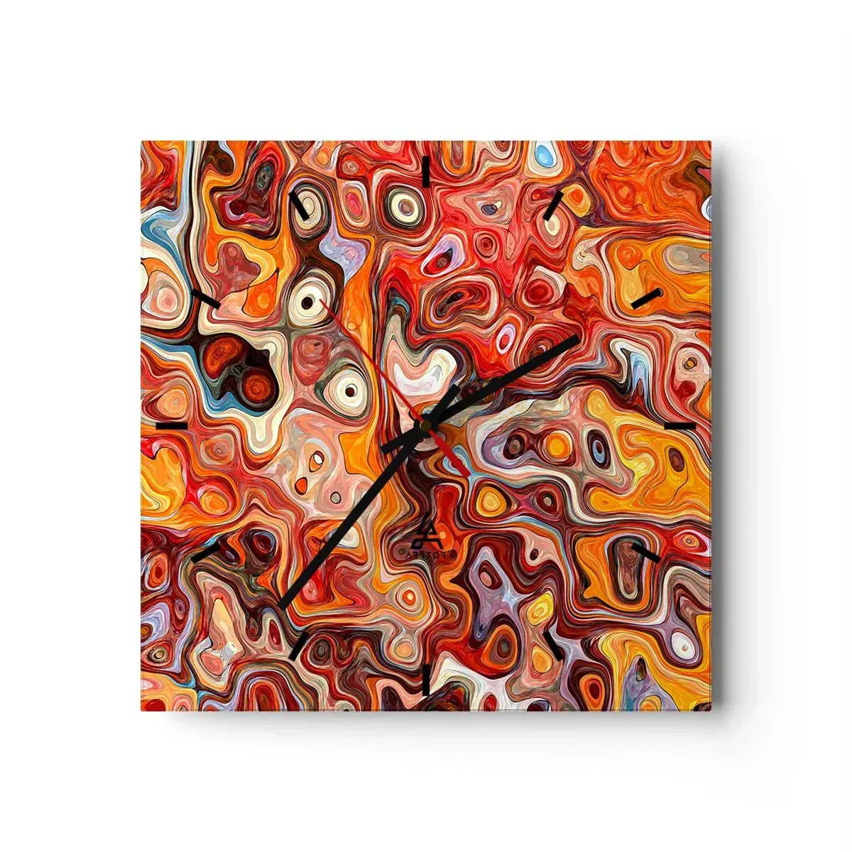 Wanduhr - Glasuhr - Wenn die Nüsse in Honig geschmolzen sind - 40x40 cm