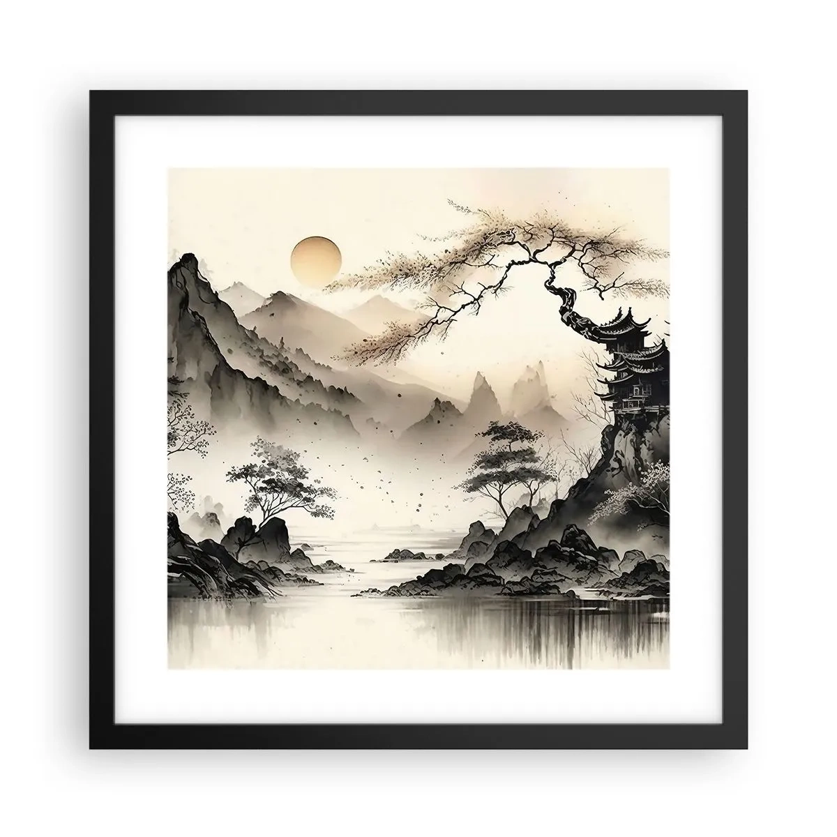 Poster in einem schwarzem Rahmen - Einzigartiger Charme des Orients - 40x40 cm