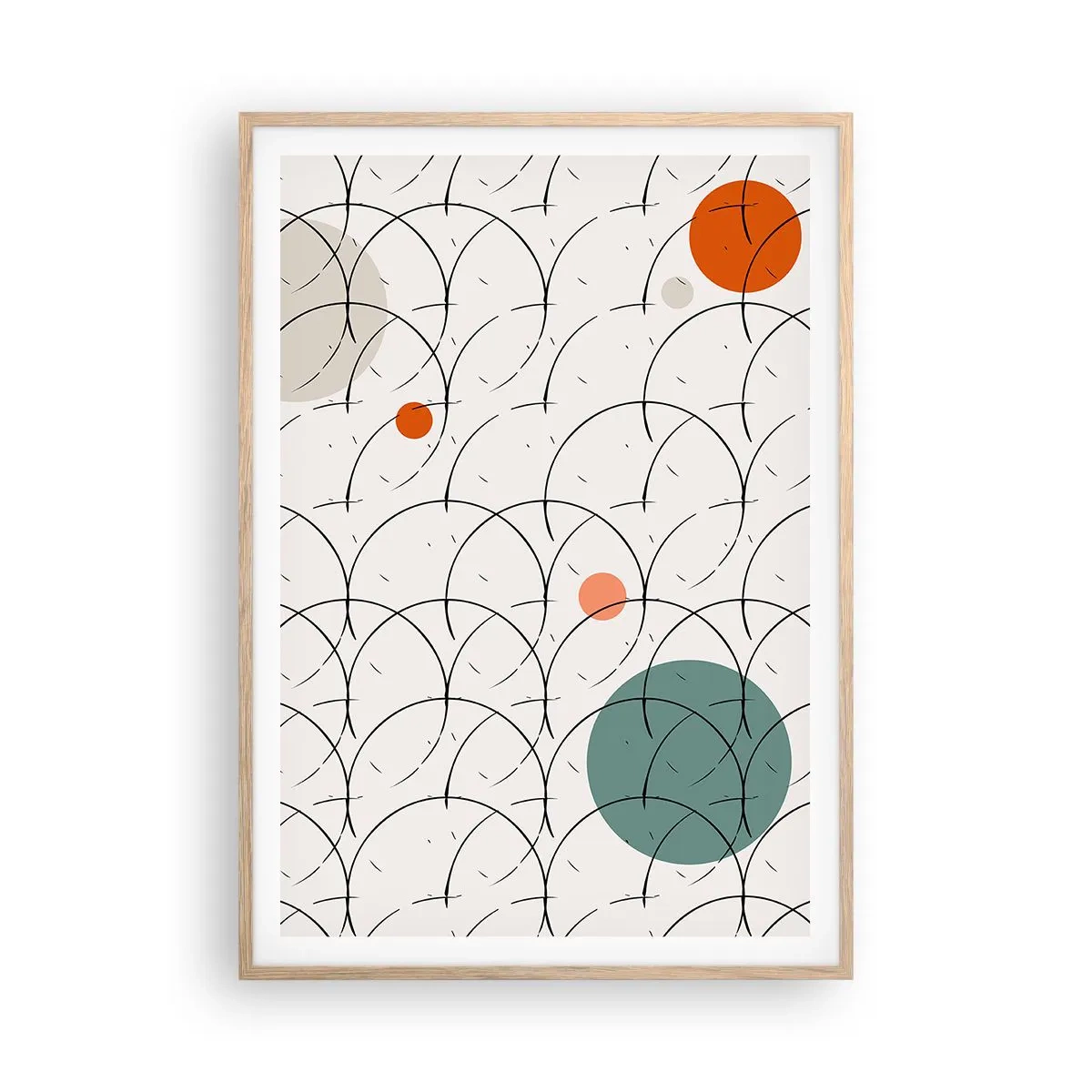 Poster in einem Rahmen aus heller Eiche - Im Pop-Art-Geist - 70x100 cm