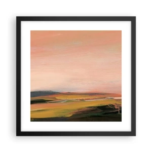 Poster in einem schwarzem Rahmen - In Rosatönen - 40x40 cm